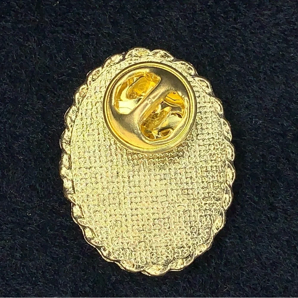 Vintage Sacred Heart of Jesus Christ Pin Lapel Religious Relic Rope Medal Frame